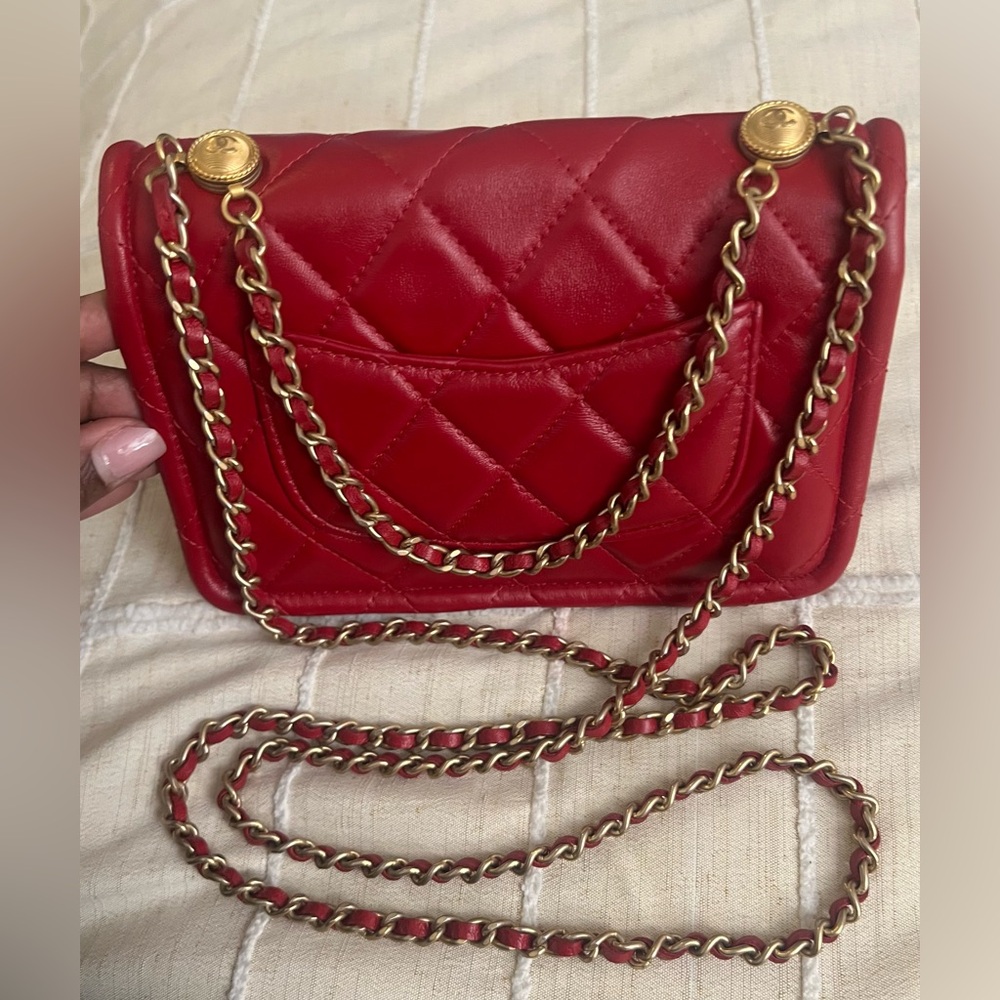 CHANEL Mini Square Twist your Buttons Flap Shoulder/Crossbody Bag - Picture 5 of 16